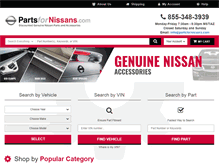 Tablet Screenshot of partsfornissans.com